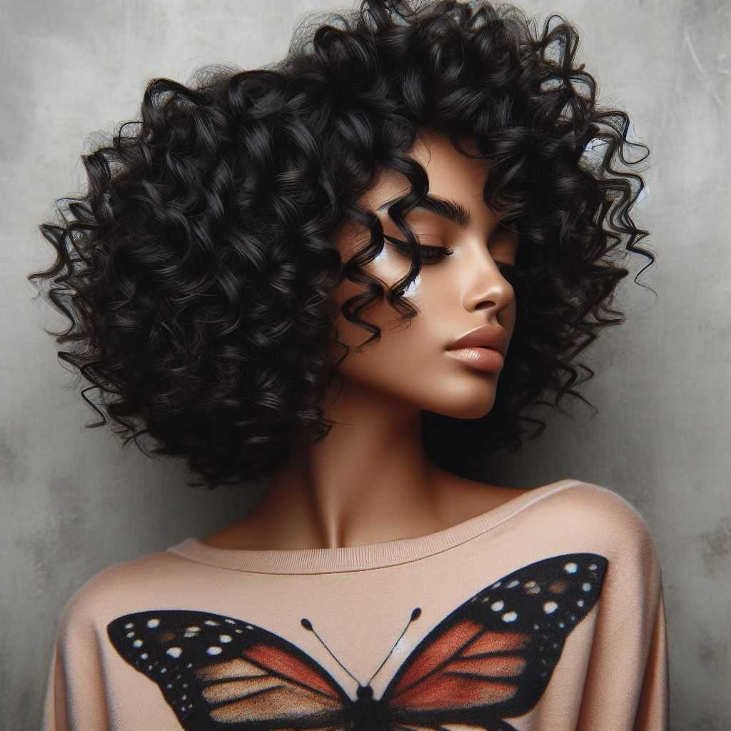 Curly Butterfly Cut