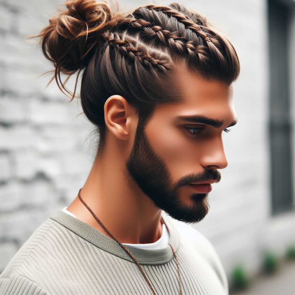 The Braided Man Bun for men