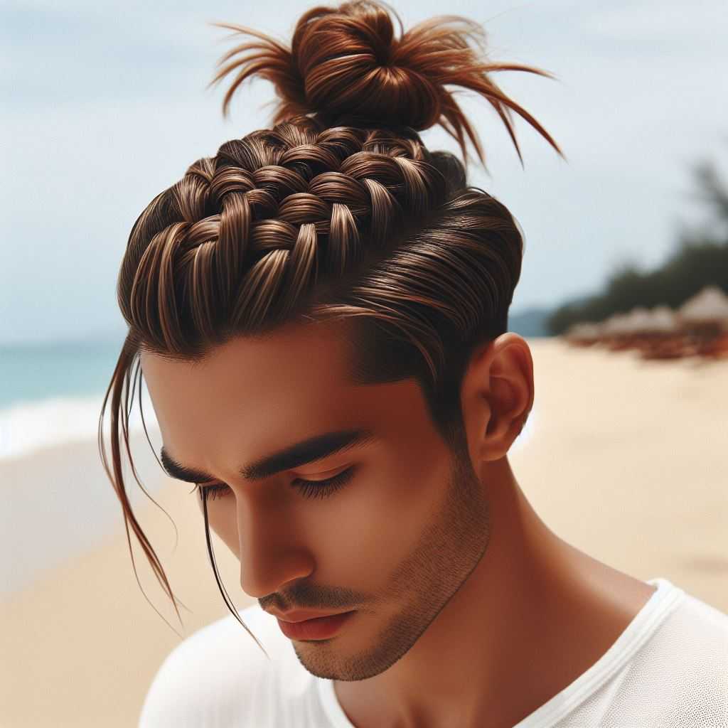 The Braided Top Knot for men