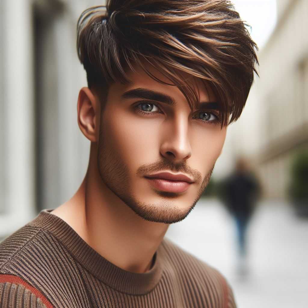 The Brushed-Up Fringe for men