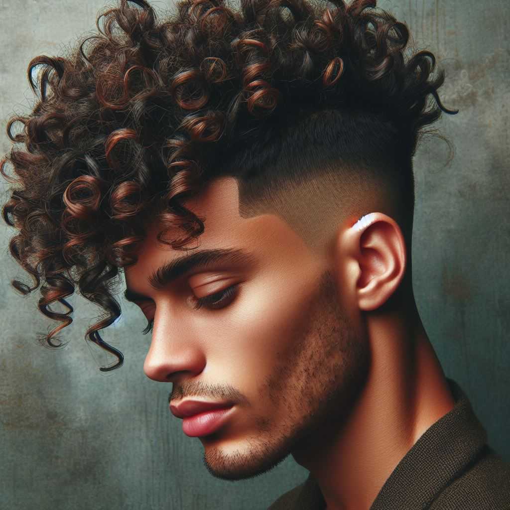 The Curly Frohawk for men