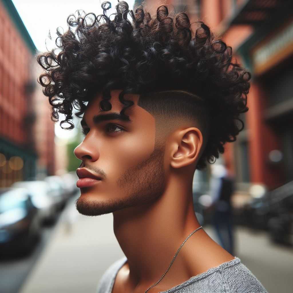 The Curly Mohawk for men