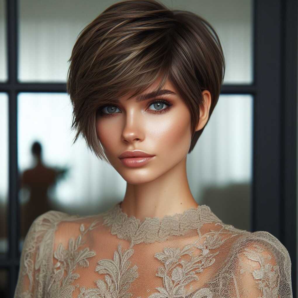 The Pixie Bob with Side-Swept Bangs