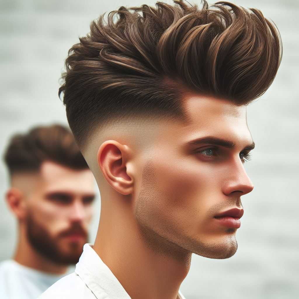 The Textured Pompadour Undercut for men