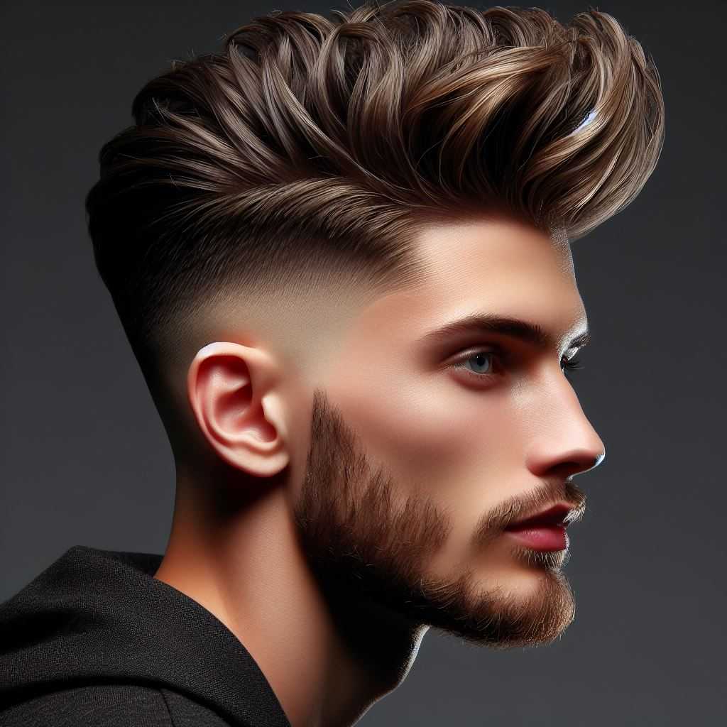 The Textured Quiff Fade for men