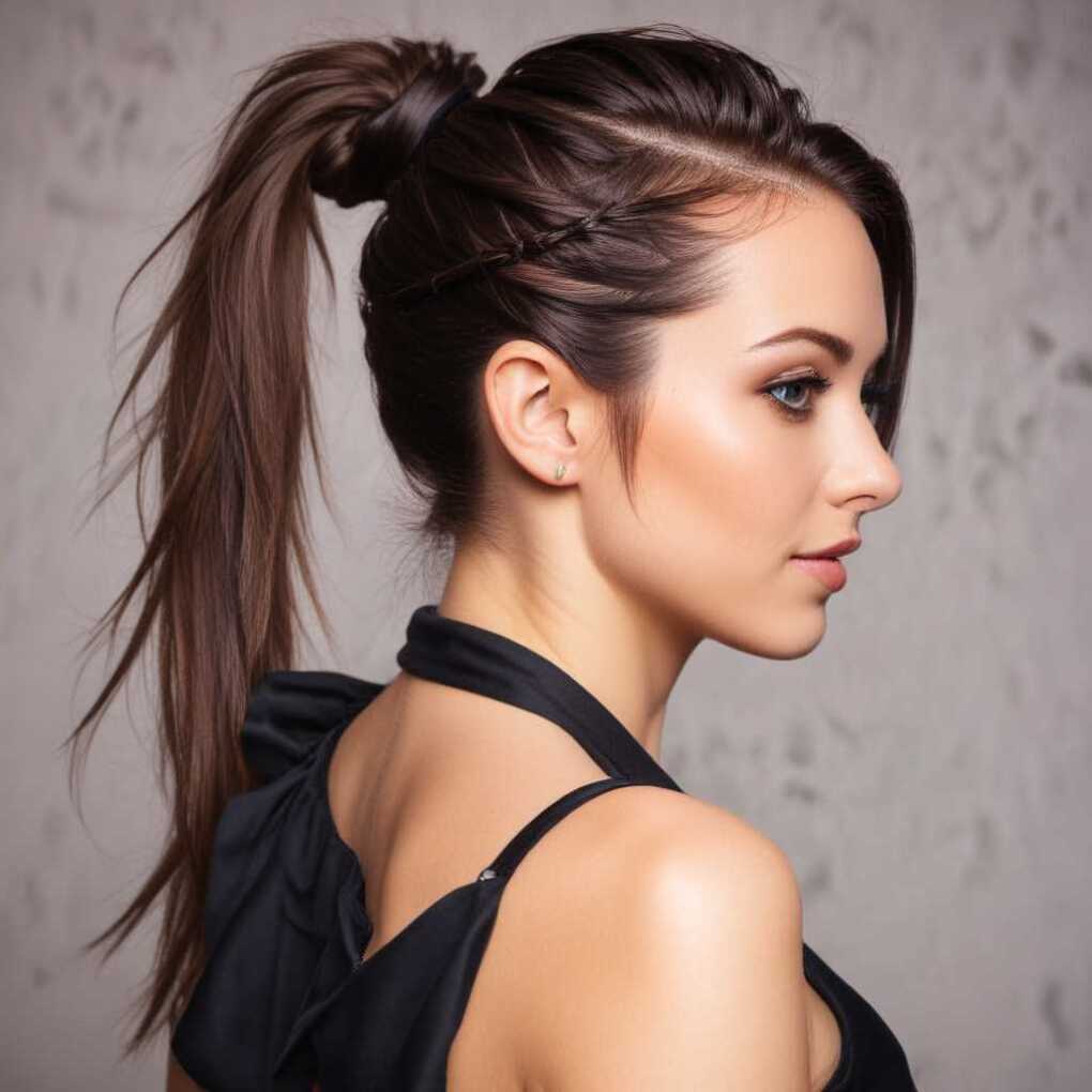 Asymmetrical Ponytail