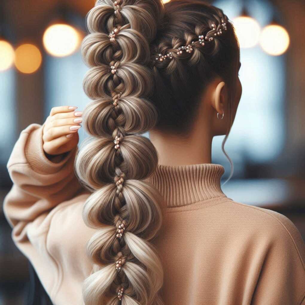 Bubble Braid Ponytail