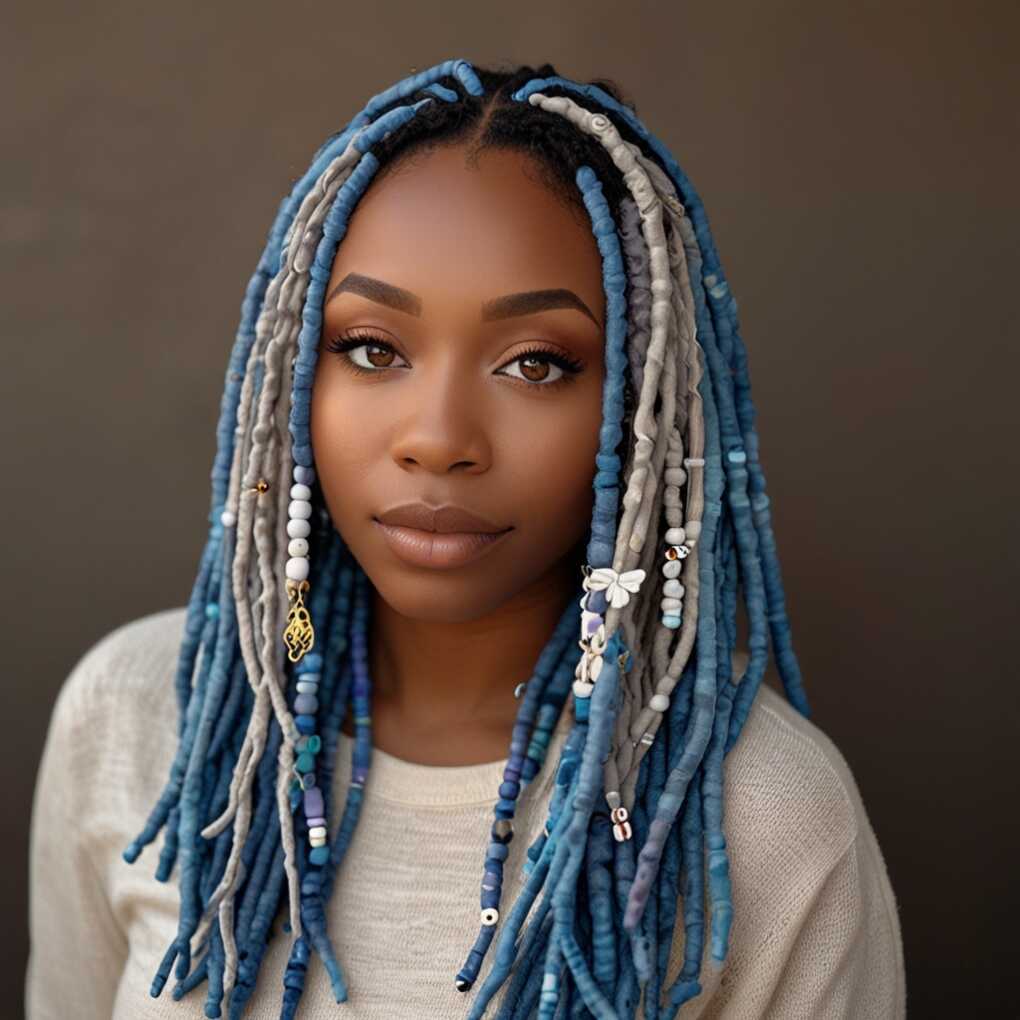 Butterfly Locs with Beads