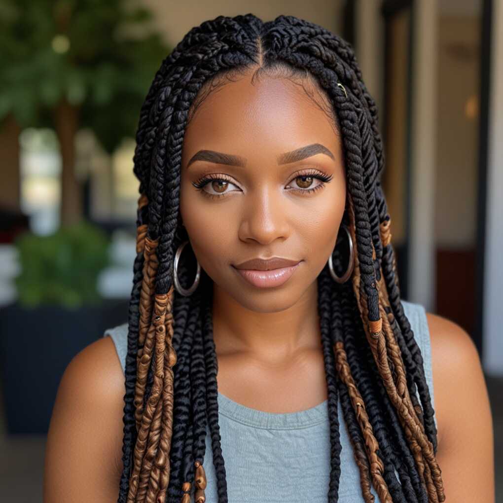 Butterfly Locs with Braids