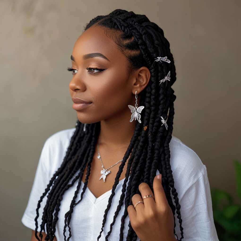 Butterfly Locs with Crystals