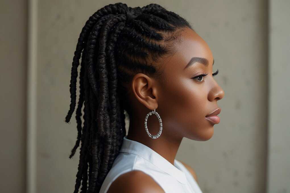 Butterfly Locs with Ponytail