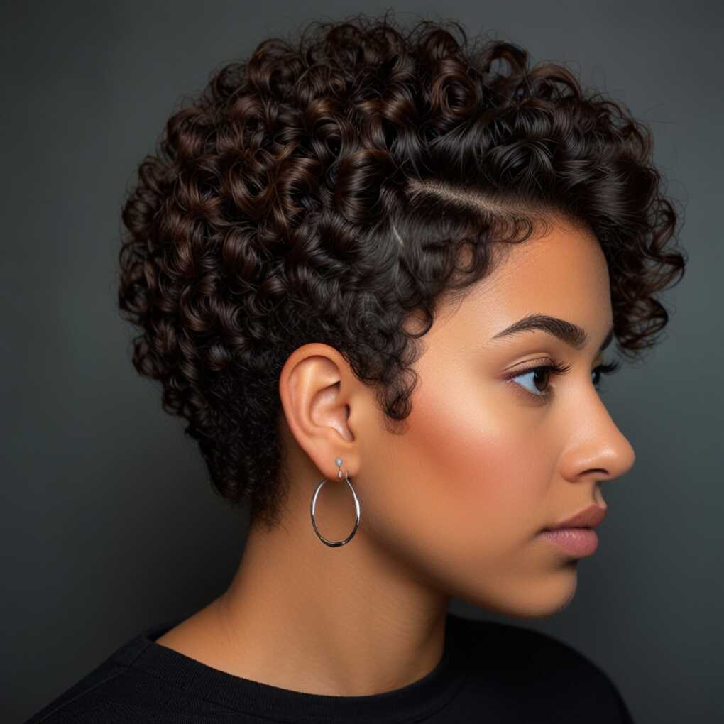 Curly Tapered Cut