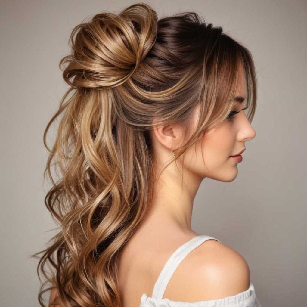 Half-Up, Half-Down Ponytail