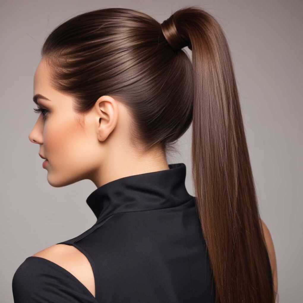 Sleek and Straight Ponytail