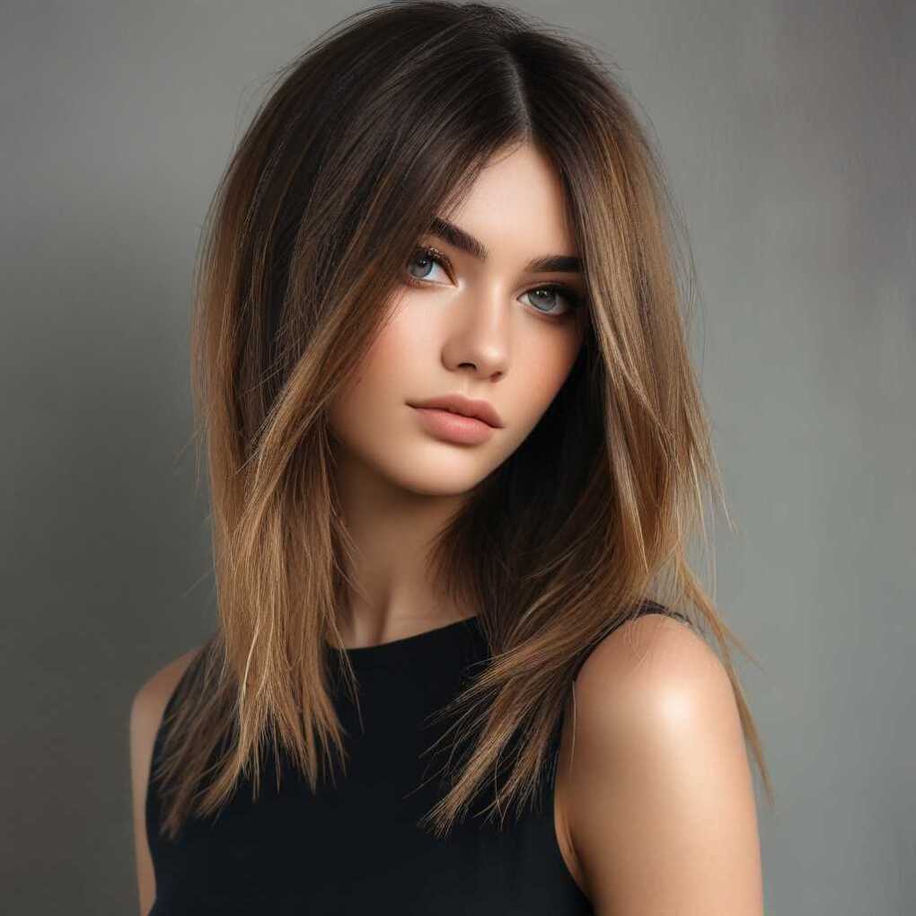 Sleek and Straight with Face-Framing Layers