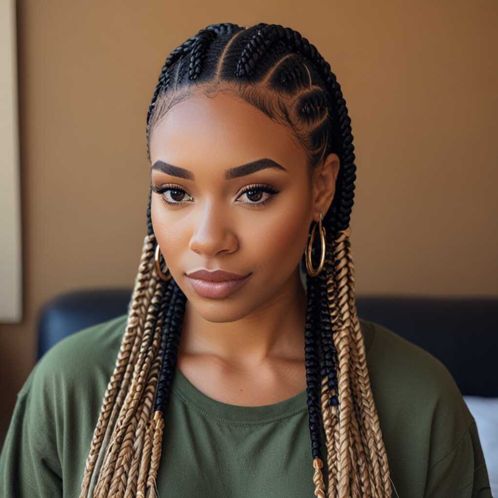 17. Braided Crown Cornrows