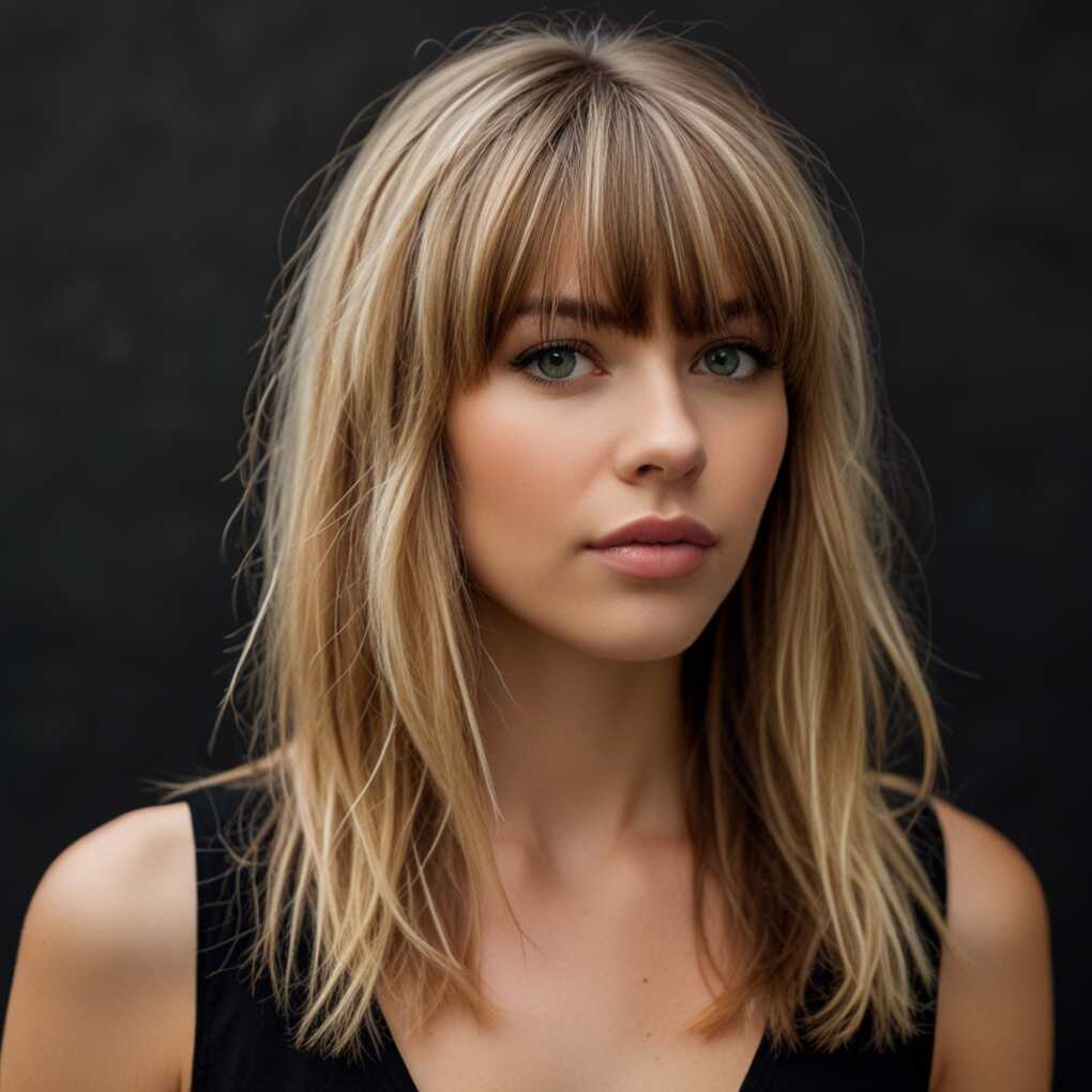 Bangs with Highlights