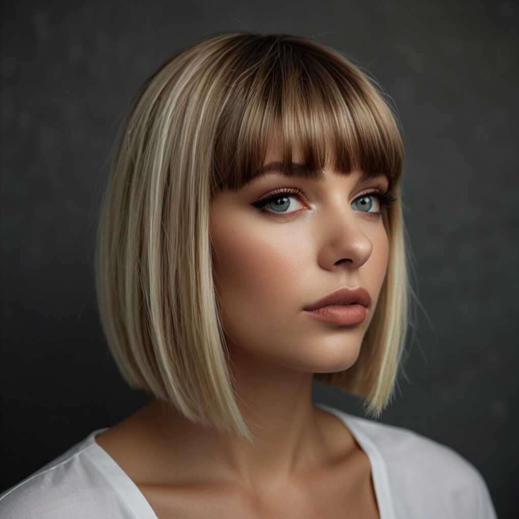 Blunt Bob with Micro Bangs