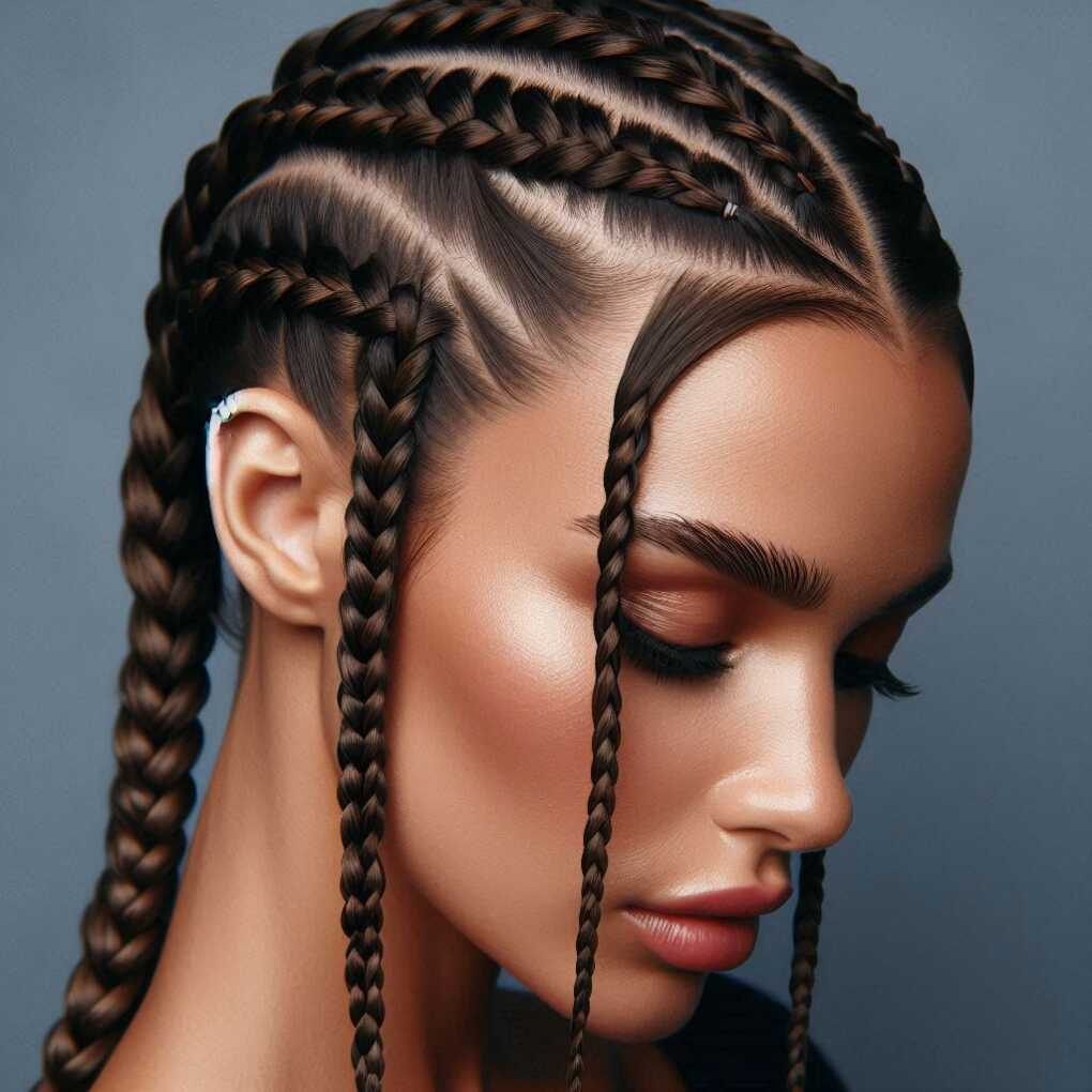 Braided Bang Cornrows