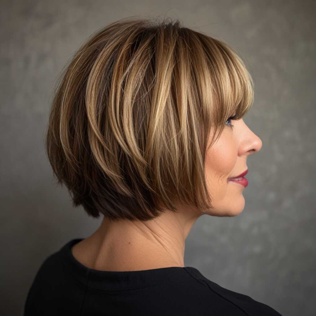 Chin-Length Bob with Bangs