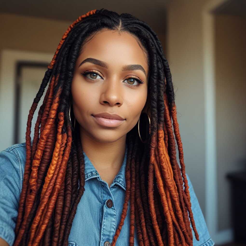 Colored Faux Locs