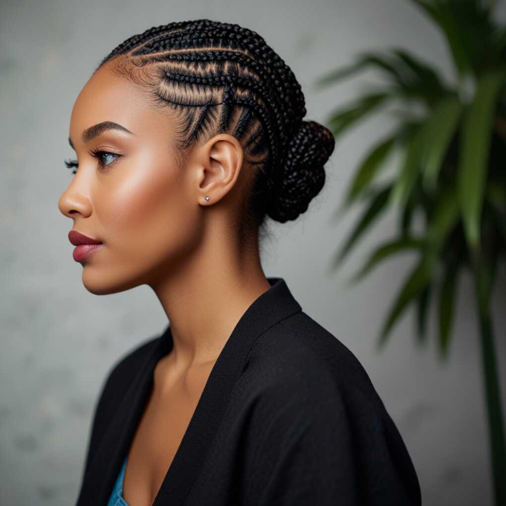 Cornrow Updo