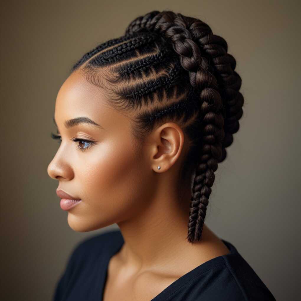 13. Cornrow Braid-Out