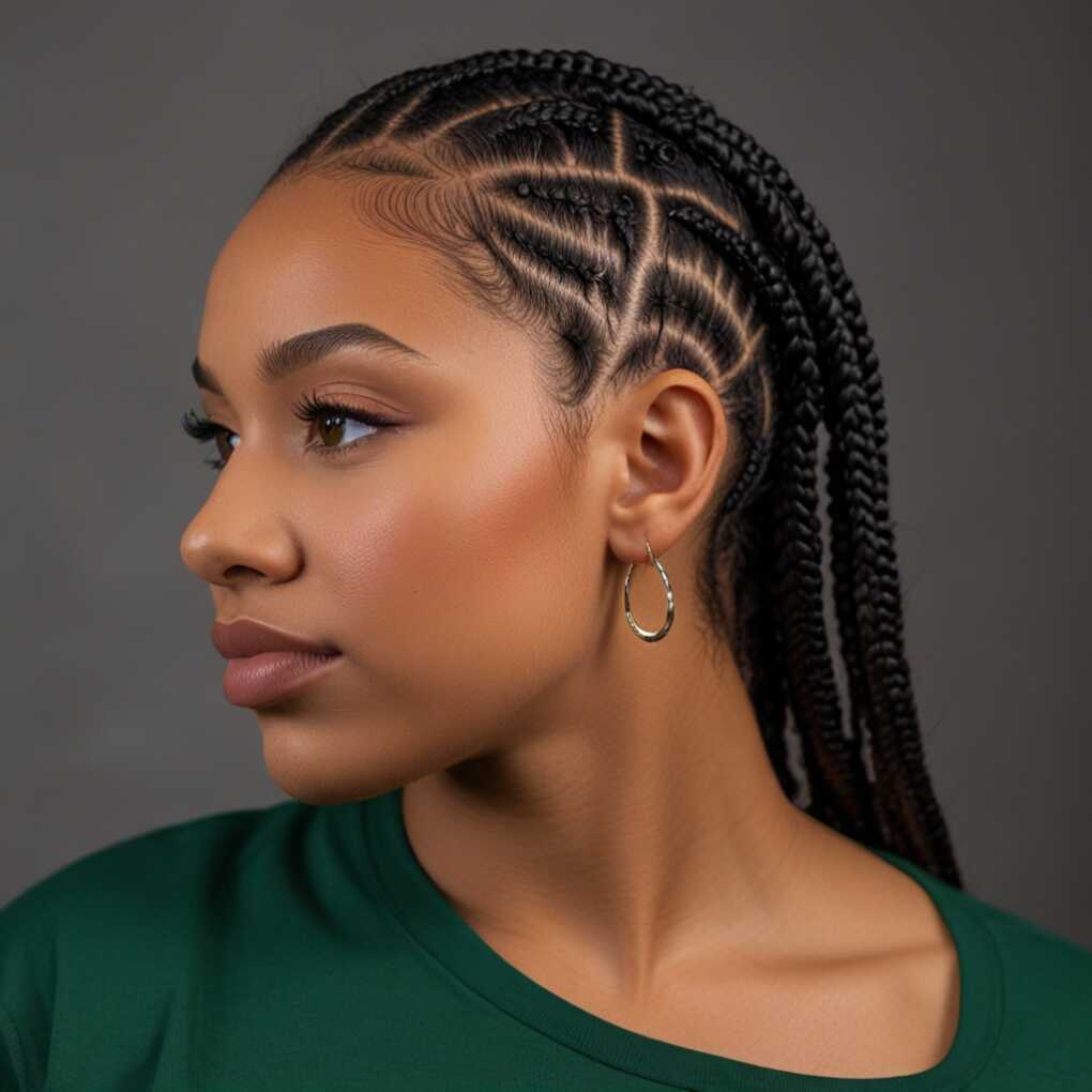 3. Curved Cornrows