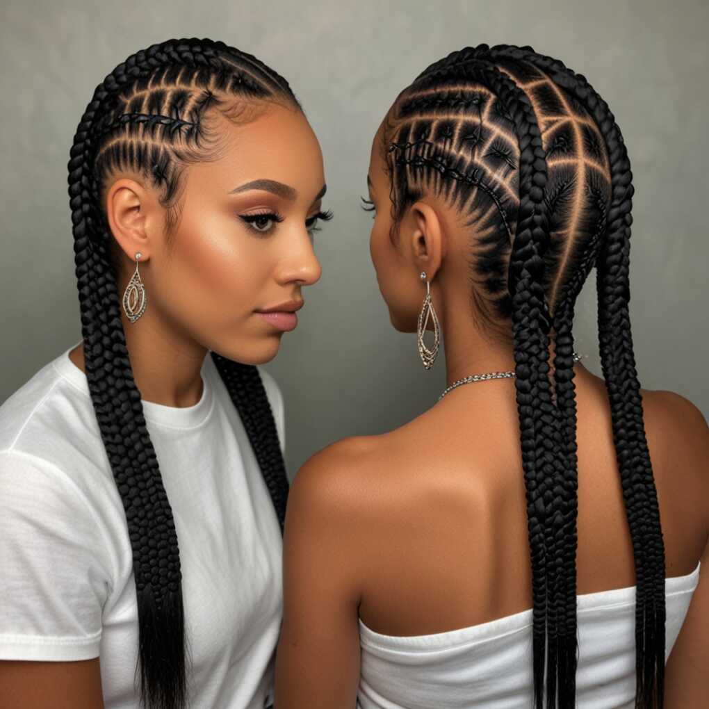 9. Geometric Cornrows