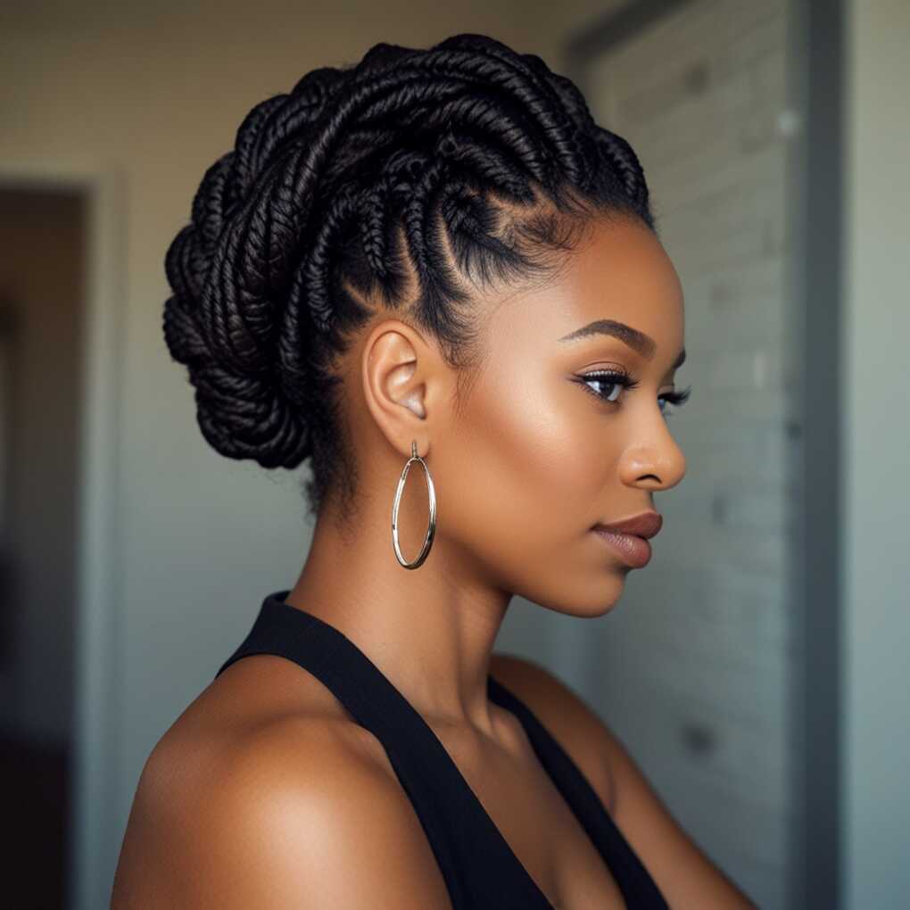 Faux Locs Updo