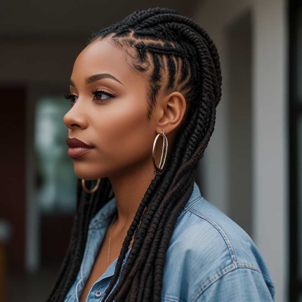 Faux Locs with Undercut