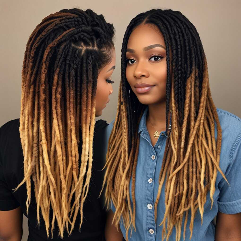 Ombre Faux Locs