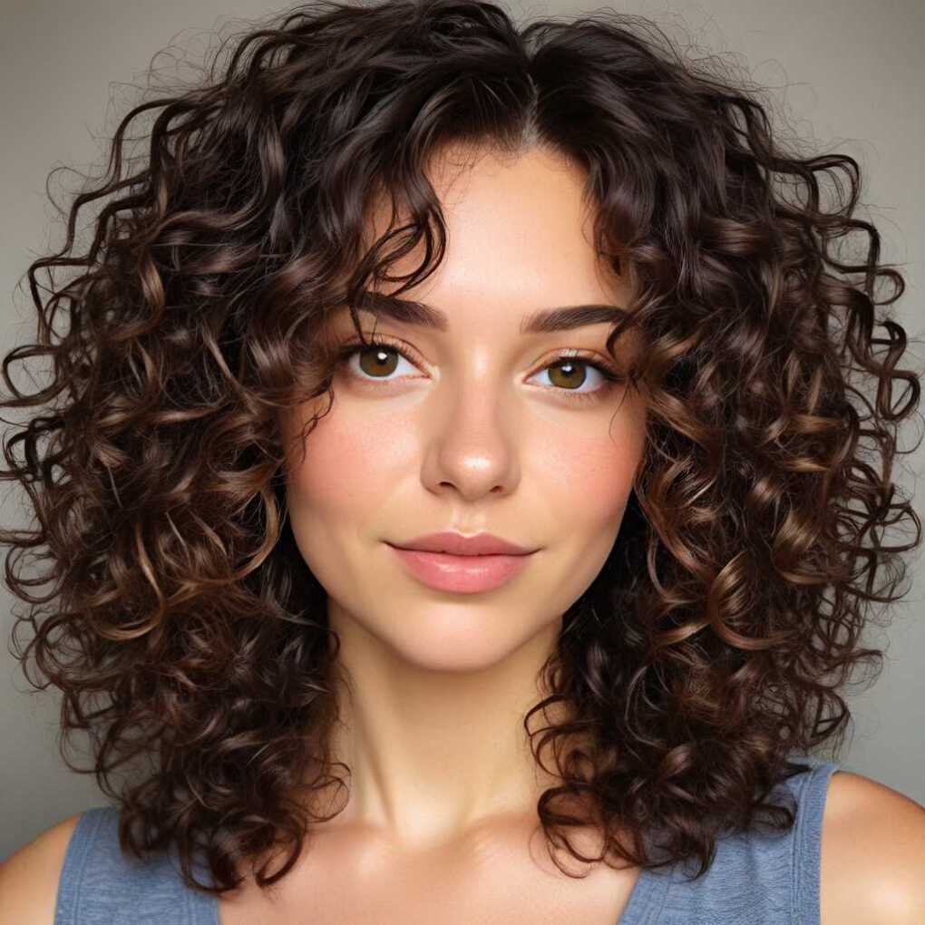 Shoulder Length Curly Cut