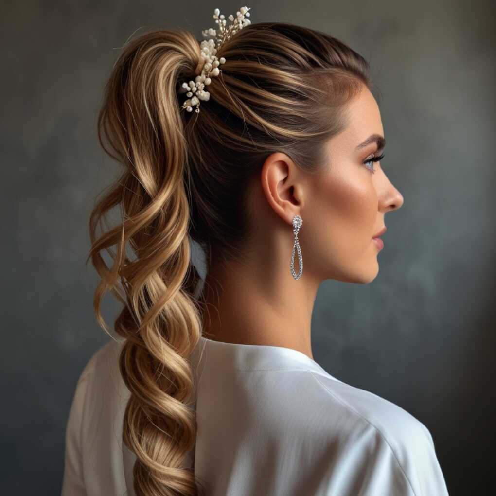 Textured Ponytail with Accessory