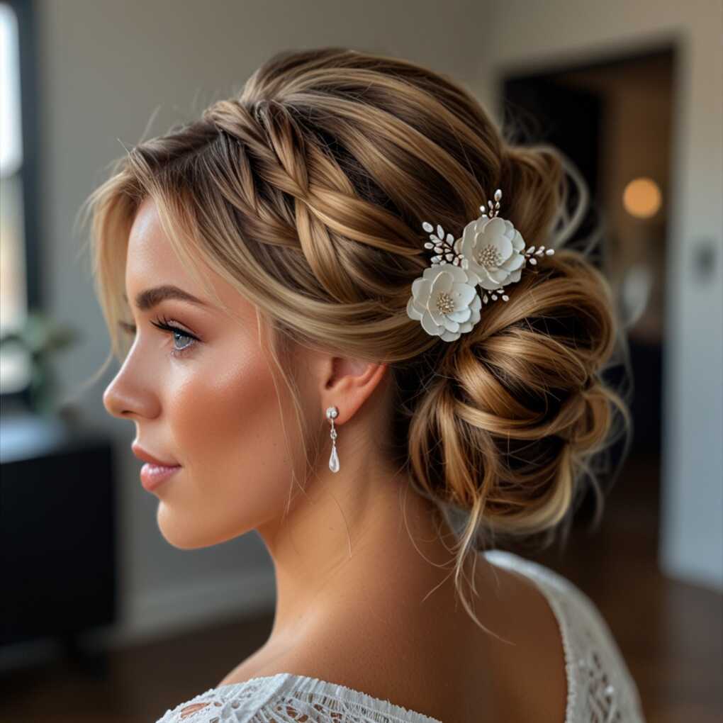 Textured Updo with Accessories