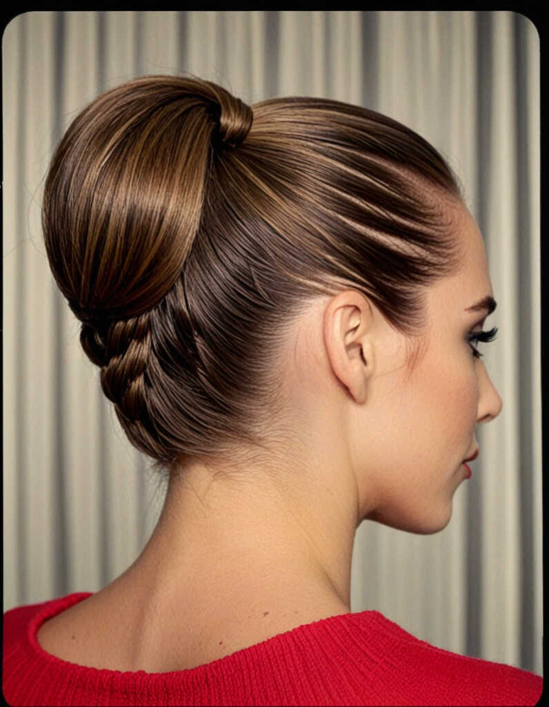 Zig-Zag Parted Ponytail