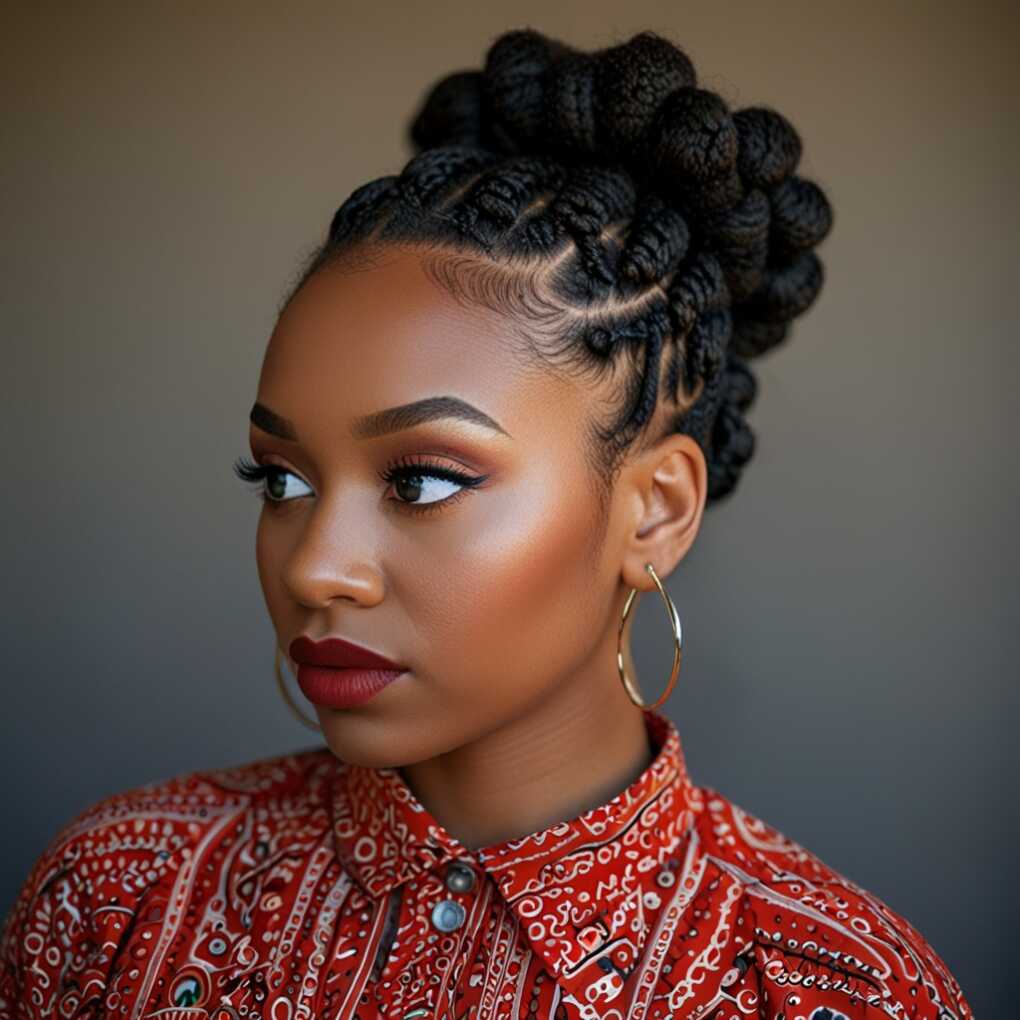 Braided Bantu Knots