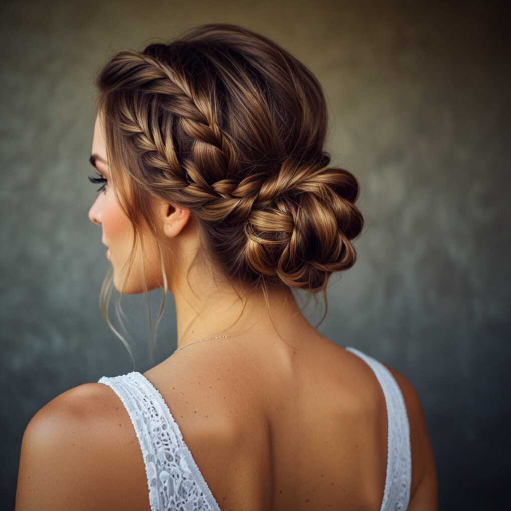 Braided Crown Updo