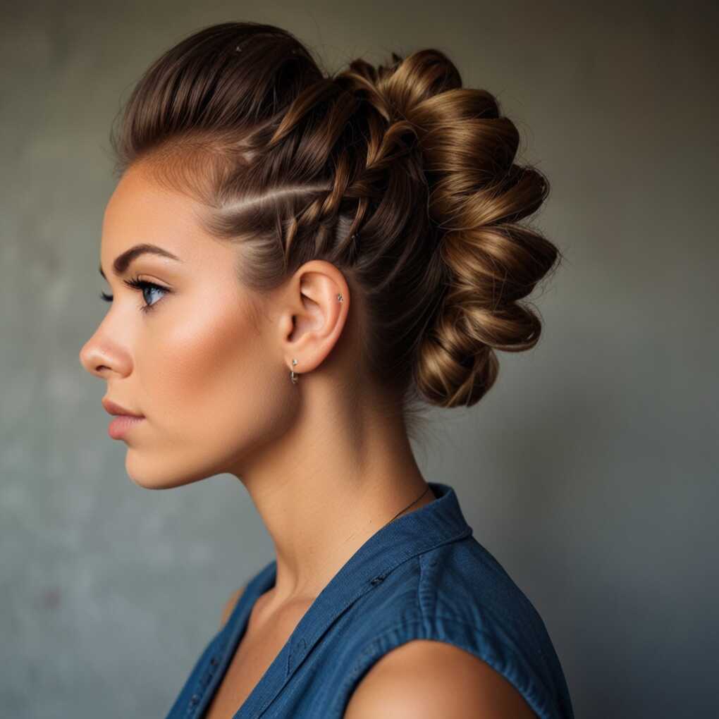 Braided Mohawk Updo