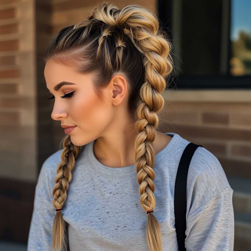 Braided Pigtail Buns