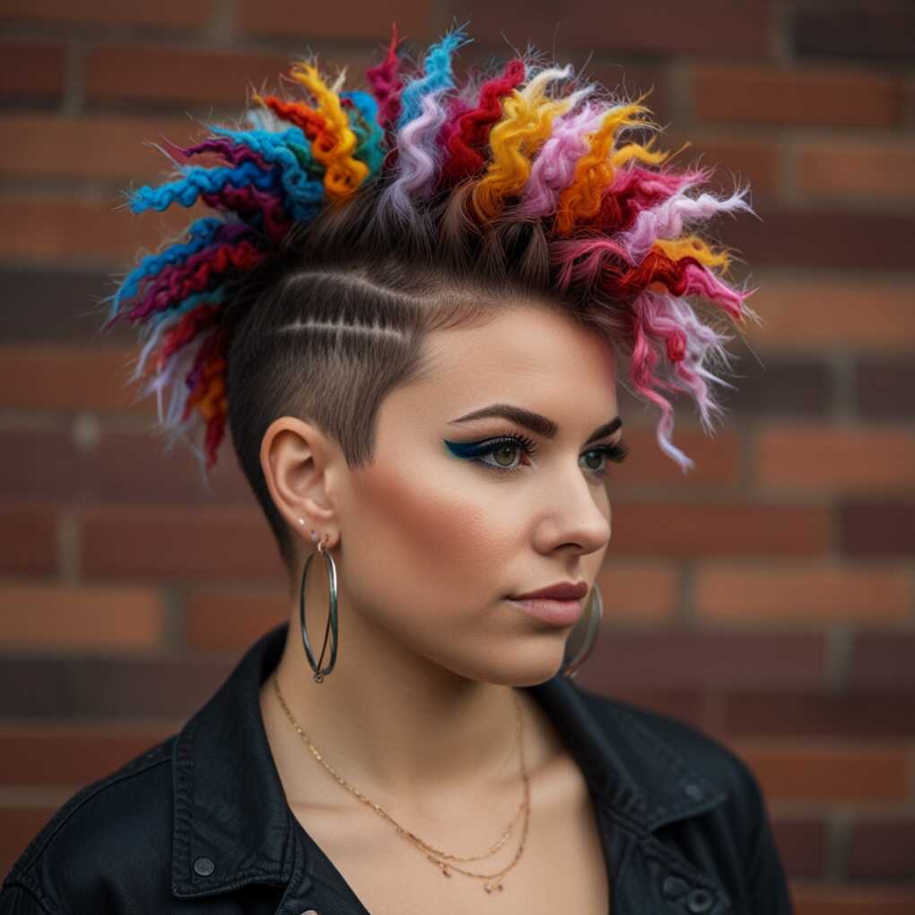 Colorful Crochet Mohawk