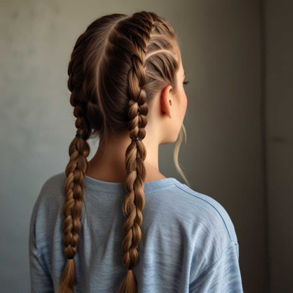 French Braid Pigtails