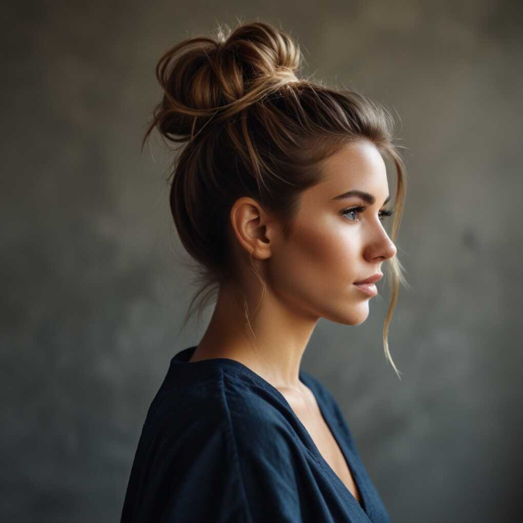 High Messy Bun