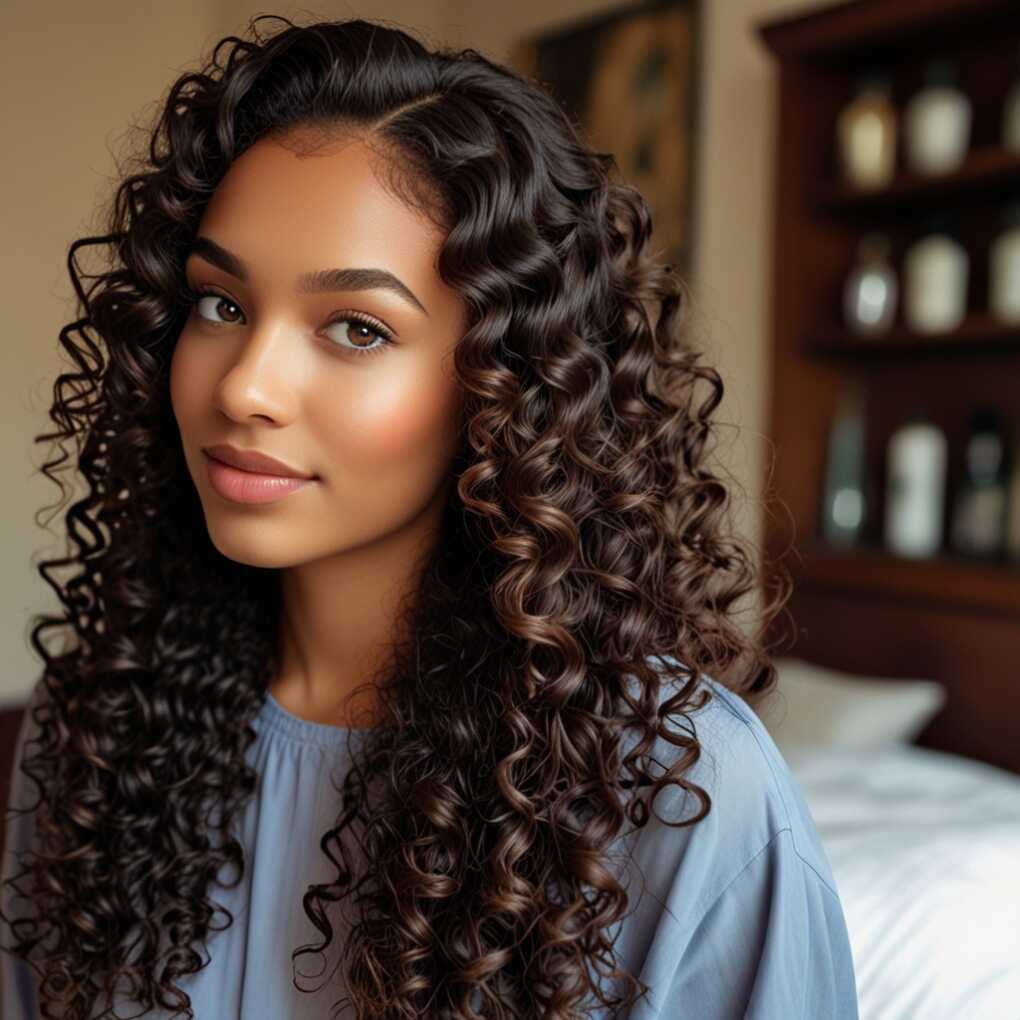 Natural Curls with Accessories