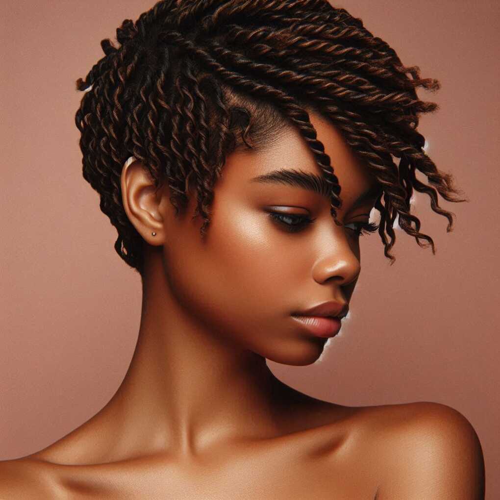 
Pixie Cut Senegalese Twists
