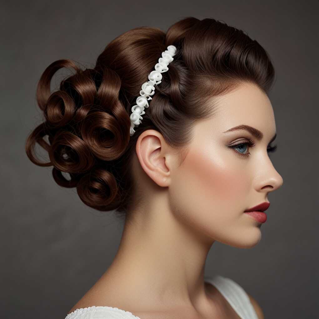 Retro Rolled Updo