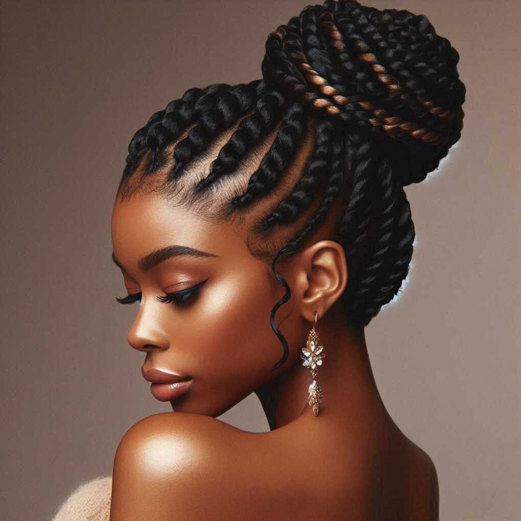 Senegalese Twists Updo