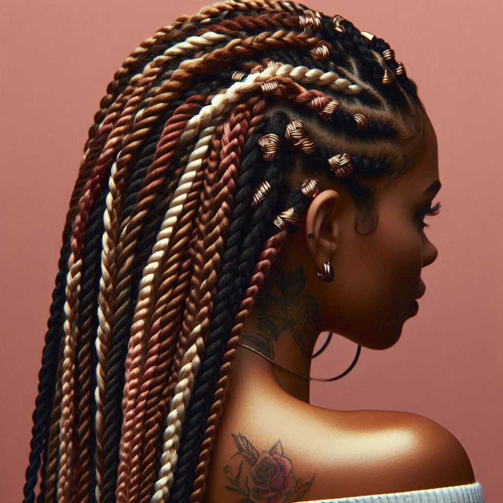 Senegalese Twists with Highlights