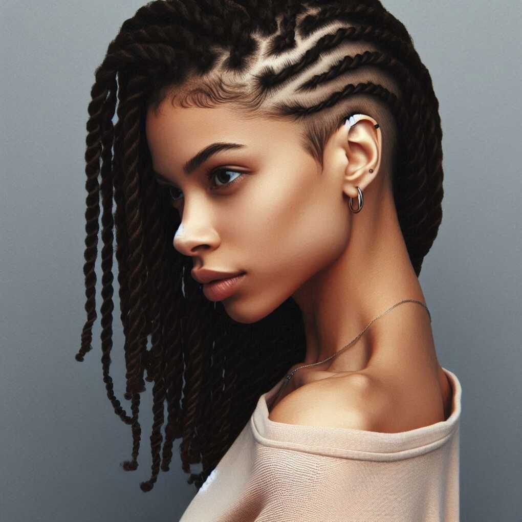 Senegalese Twists with Undercut