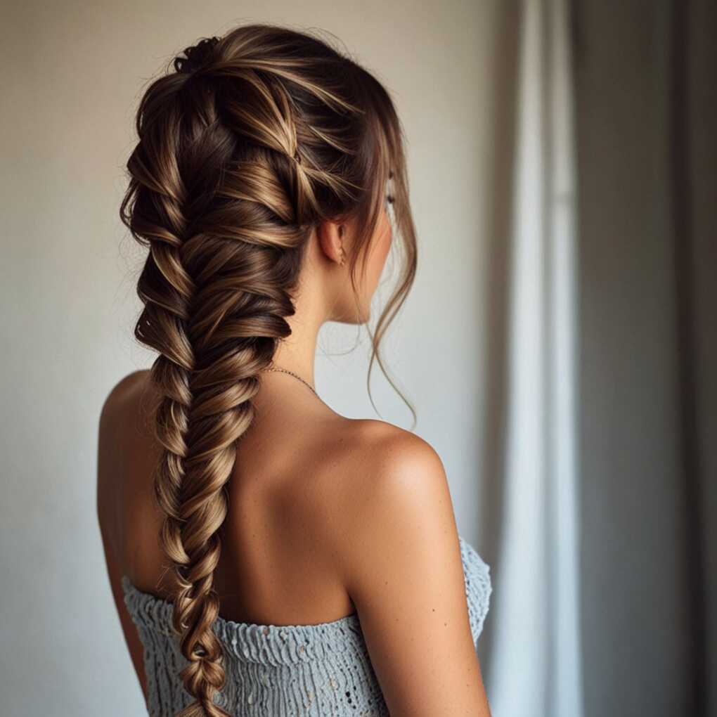 Side-Swept Fishtail Braid